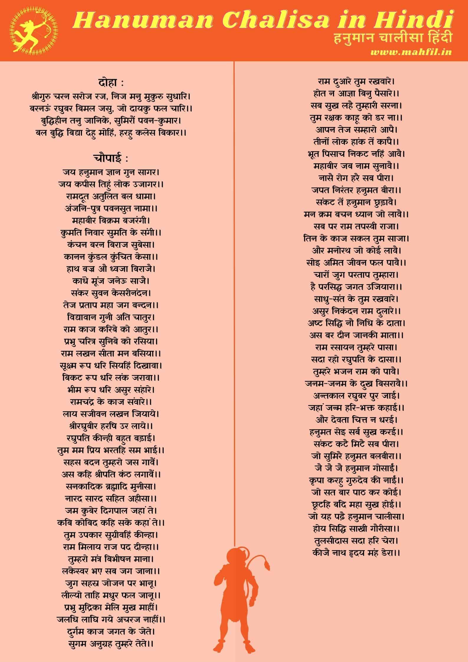 Hanuman Chalisa Lyrics in Hindi 